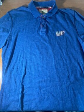 Outdoor Life Royal Blue Polo with Flag Embroidery